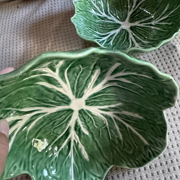 Vintage Bordallo Pinheiro Set of 2 Cabbage Bowls - Picture 6 of 10